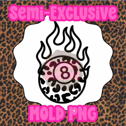 Leopard Flame 8Ball PNG
