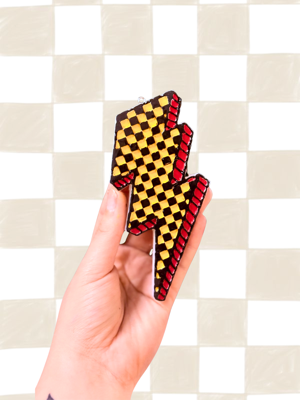 Checkered Lightning Bolt Freshie