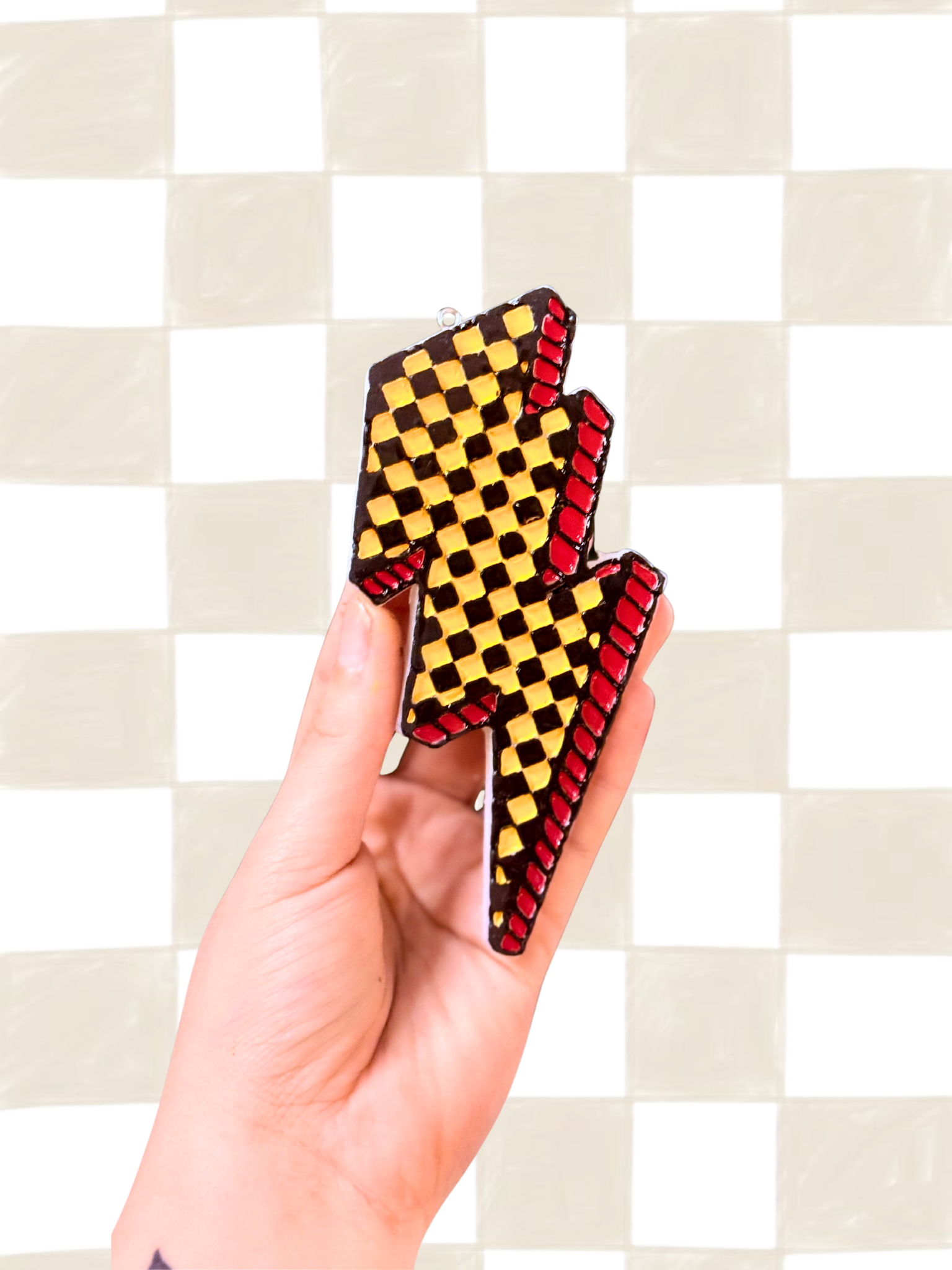 Checkered Lightning Bolt Freshie