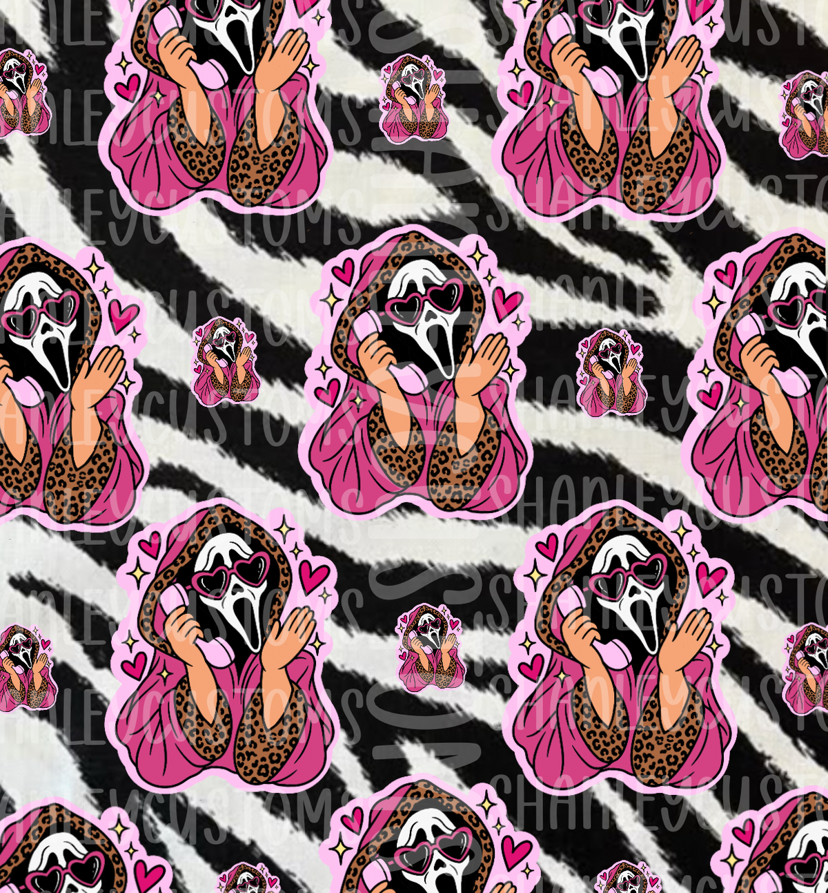 Sassy Scream Seamless Pattern