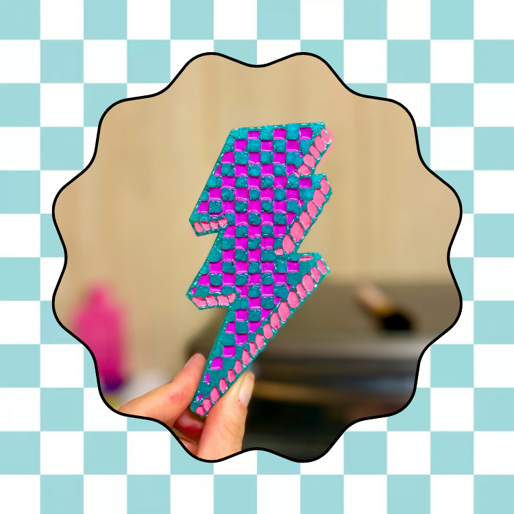 Checkered Lightning Bolt Freshie