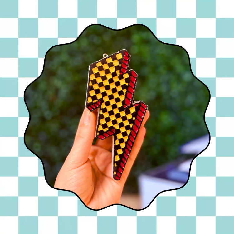 Checkered Lightning Bolt Freshie