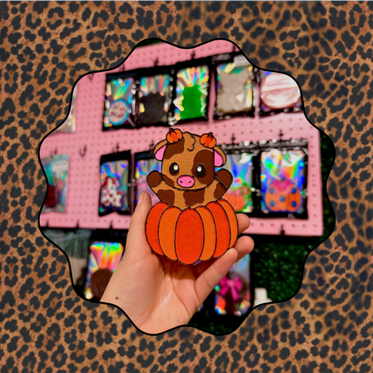 Cow In Pumpkin Freshie
