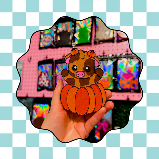 Cow In Pumpkin Freshie